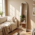 Agalu Megapap melamine floor and wall mirror in white color 40x150cm.