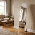 Agalu Megapap melamine floor and wall mirror in white color 40x150cm.