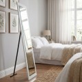 Lalu Megapap melamine floor and wall mirror in white color 40x150cm.
