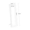 Lalu Megapap melamine floor and wall mirror in white color 40x150cm.