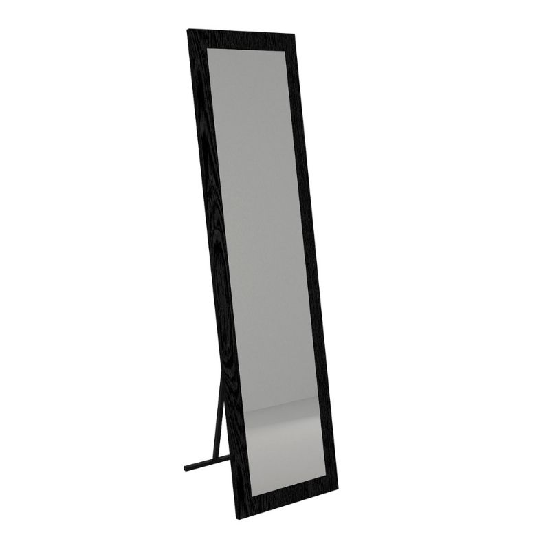 Lalu Megapap melamine floor and wall mirror in sencron black color 40x150cm.