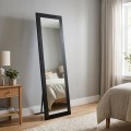 Lalu Megapap melamine floor and wall mirror in sencron black color 40x150cm.