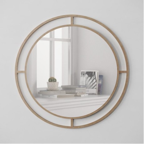 Bubble Megapap aluminium wall mirror in gold color 57x2x57cm.