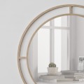Bubble Megapap aluminium wall mirror in gold color 57x2x57cm.