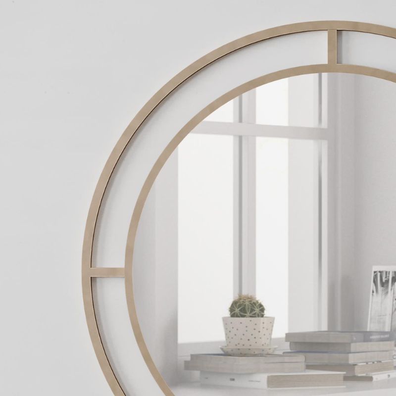 Bubble Megapap aluminium wall mirror in gold color 57x2x57cm.