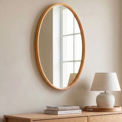 Cloudy Megapap wooden mirror in oak color 45x4x60cm.