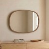 Cloudy Megapap wooden mirror in walnut color 55x4x38cm.