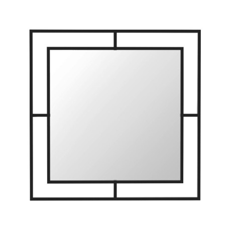 Corner Megapap aluminium wall mirror in black color 58,6x2x58,6cm.