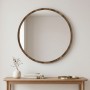 Glob Μegapap melamine mirror in walnut color 59x2x59cm.