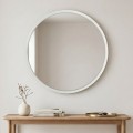Glob Μegapap melamine mirror in white color 59x2x59cm.