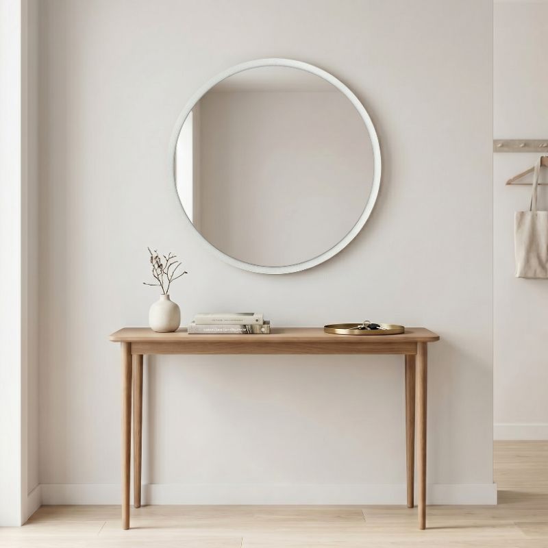 Glob Μegapap melamine mirror in white color 59x2x59cm.