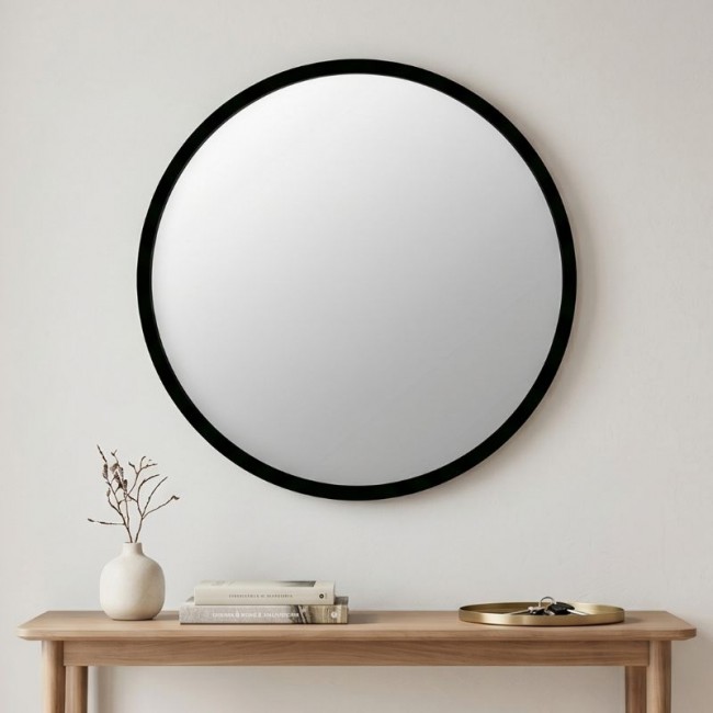Glob Μegapap melamine mirror in black color 59x2x59cm.