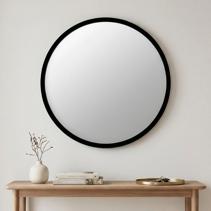 Glob Μegapap melamine mirror in black color 59x2x59cm.