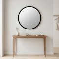 Glob Μegapap melamine mirror in black color 59x2x59cm.