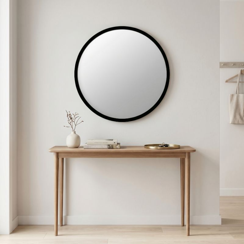 Glob Μegapap melamine mirror in black color 59x2x59cm.