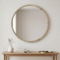 Glob Μegapap melamine mirror in sapphire oak color 59x2x59cm.