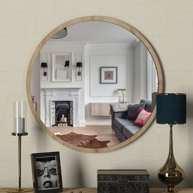 Καθρέπτης τοίχου Glob Μegapap χρώμα sapphire oak 59x2x59εκ. Καθρέπτης τοίχου Glob Μegapap χρώμα sapphire oak 59x2x59εκ.