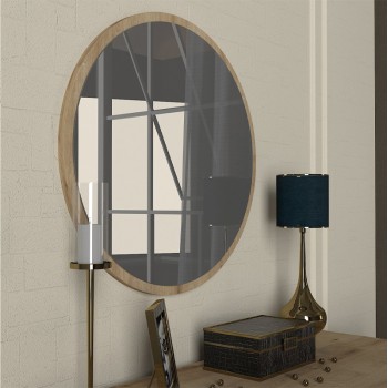 Καθρέπτης τοίχου Glob Μegapap χρώμα sapphire oak 59x2x59εκ. Καθρέπτης τοίχου Glob Μegapap χρώμα sapphire oak 59x2x59εκ.