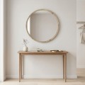 Glob Μegapap melamine mirror in sapphire oak color 59x2x59cm.