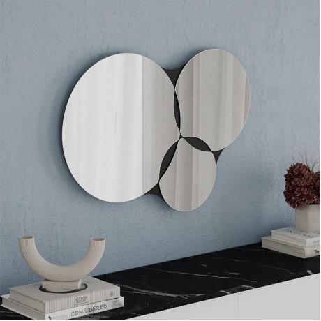 Gora Megapap wall mirror in black color 75.4x2.2x51.2cm.