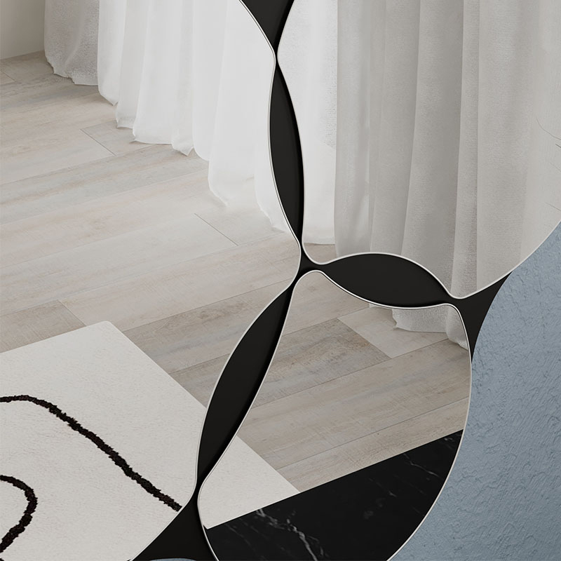Gora Megapap wall mirror in black color 75.4x2.2x51.2cm.