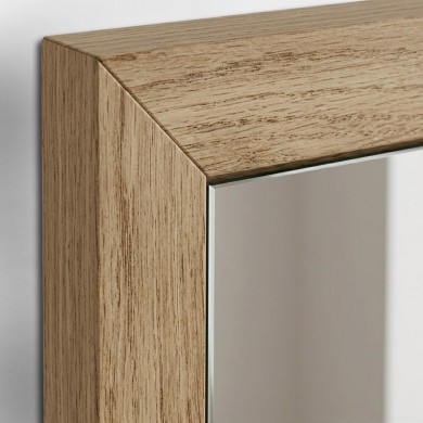 Mars Megapap melamine wall mirror in walnut Ud color 86x2.2x86cm.