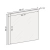Mars Megapap melamine wall mirror in walnut Ud color 86x2.2x86cm.