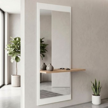 Piyar Μegapap melamine mirror in white color 60x14,6x150cm.