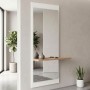 Piyar Μegapap melamine mirror in white color 60x14,6x150cm.