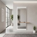 Piyar Μegapap melamine mirror in white color 60x14,6x150cm.