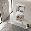 Piyar Μegapap melamine mirror in white color 60x14,6x150cm.