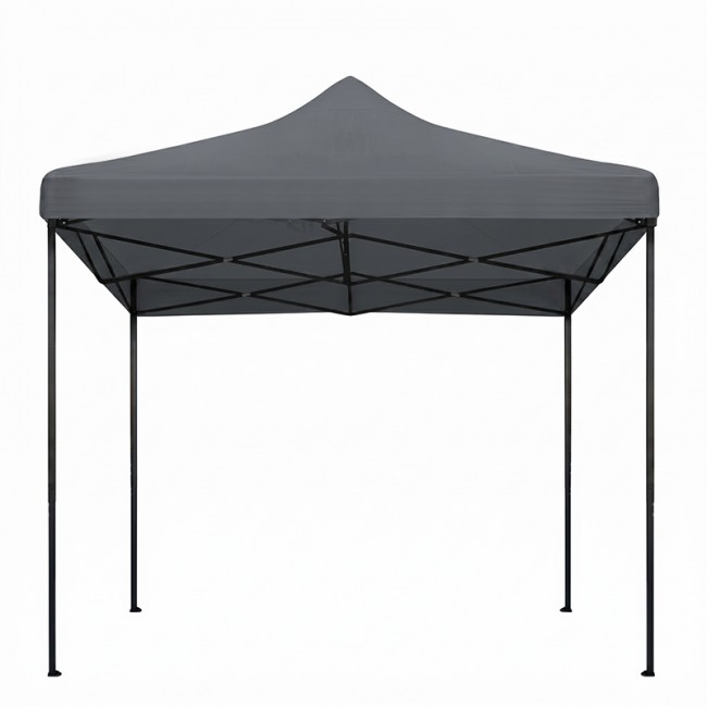 Κιόσκι - Gazebo Bari Megapap πτυσσόμενο μεταλλικός σκελετός - αδιάβροχο ύφασμα χρώμα γκρι 3x3x3,10m.