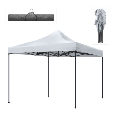 Κιόσκι - Gazebo Bari Megapap πτυσσόμενο μεταλλικός σκελετός - αδιάβροχο ύφασμα χρώμα λευκό 3x3x3,10m.