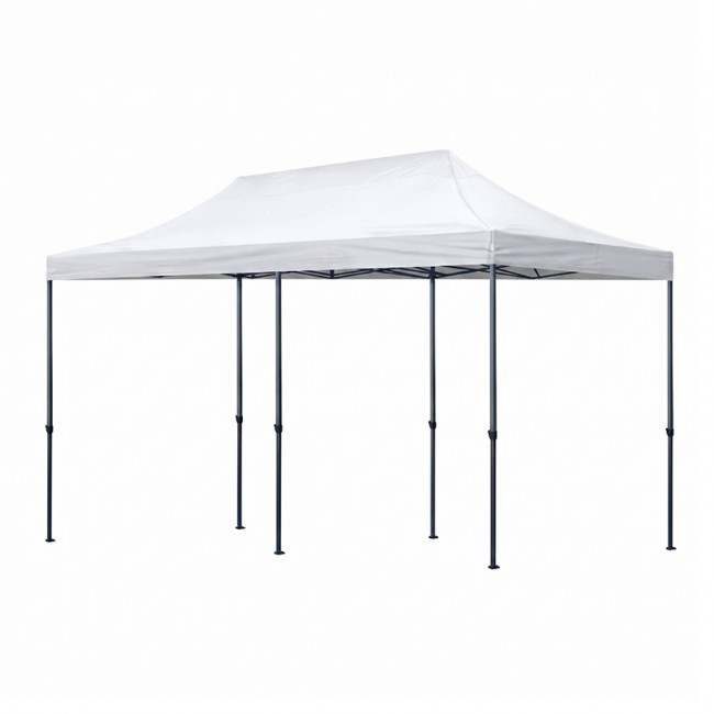 Κιόσκι - Gazebo Bari Megapap πτυσσόμενο μεταλλικός σκελετός - αδιάβροχο ύφασμα χρώμα λευκό 3x6x3,27m.