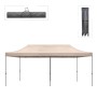 Bari Megapap folding gazebo, metal frame - waterproof fabric 420D, sand color, 3x6x3,27m.