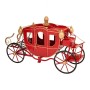 XMAS RED METAL DECORATION PUMPKIN CART 55X21.5X32.5