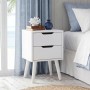 Alina bedside table in white color 29x29x49cm.