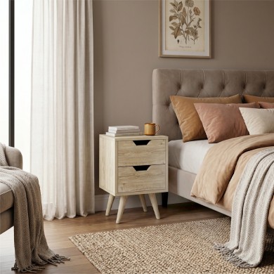 Alina bedside table in sonoma color 29x29x49cm.