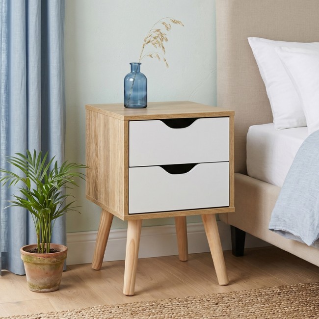 ALINA Bedside 29x29x44 Sonoma/White
