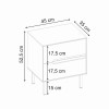 Κομοδίνο Arch Megapap χρώμα sandstone 45x35x52,5εκ.