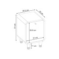 Κομοδίνο Doro Megapap χρώμα sepet oak 35,3x34x51εκ.