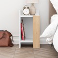 Elos Megapap melamine nightstand in white - sapphire oak color 30x31.7x55cm.