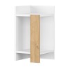 Κομοδίνο Elos Megapap χρώμα λευκό - saphhire oak 30x31,7x55εκ.