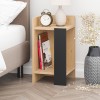 Elos Megapap melamine nightstand in sapphire oak - silky black color 30x31.7x55cm.