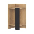 Κομοδίνο Elos Megapap χρώμα saphhire oak - silky black 30x31,7x55εκ.