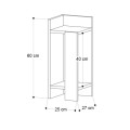 Κομοδίνο Elos Megapap αριστερό χρώμα sapphire oak - ανθρακί 25x27x60εκ.