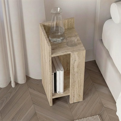 Κομοδίνο Elos Megapap αριστερό χρώμα travertine 25x27x60εκ.