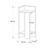 Κομοδίνο Elos Megapap αριστερό χρώμα travertine 25x27x60εκ.