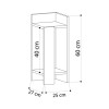 Κομοδίνο Elos Megapap δεξί χρώμα black wood 25x27x60εκ.