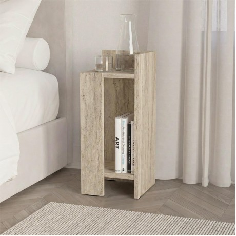 Κομοδίνο Elos Megapap δεξί χρώμα travertine 25x27x60εκ.